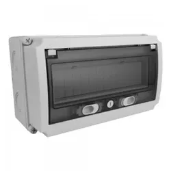 IP66 Verteilerkasten 13-Module Aufputz Sicherungskasten TpE 4424 - Anschlussdosen & Gehäuse mit Schutzart IP66, ideal für den Außeneinsatz, schützt vor Staub und Wasser und bietet Platz für bis zu 13 Module.