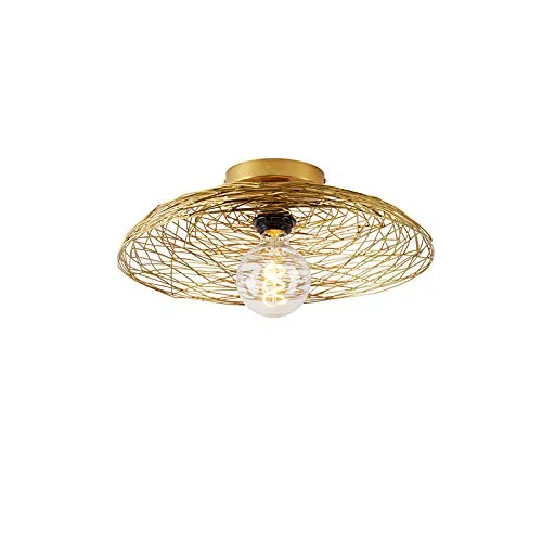 Qazqa Orientalische Deckenleuchte Gold 40 cm - Stilvolle Deckenlampe aus Messing, dimmbar und ideal für Wohnzimmer oder Schlafzimmer. E27 Fassung, LED geeignet, schafft eine warme Atmosphäre in jedem Raum.