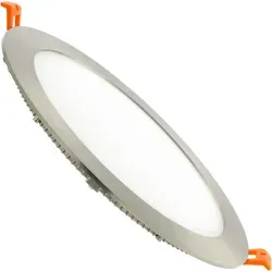 LED Einbaustrahler flach 15W Rund SuperSlim Schnitt Ø 170 mm Silber 4000K Neutralweiß - Silber