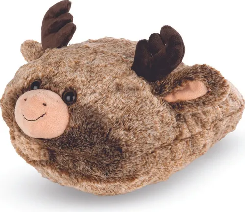 Fußwärmer Kuschelwarmies Kuschelfreunde Wärmekissen Stofftier Kuscheltier Hausschuhe (Rentier, Fußwärmer 35 cm x 26 cm)