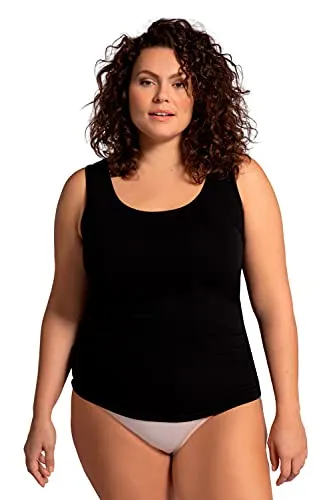 Ulla Popken Damen Unterhemden, Schwarz, 42-44