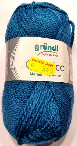 Gründl Classico Farbe: 08 Petrol 50g 120m 50% Schurwolle 50% Polyacryl