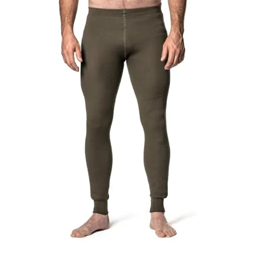 Woolpower Long Johns 200 pine green (XS) - Funktionsunterwäsche aus hochfeiner Merinowolle, bietet hervorragende Isolation und Komfort bei Kälte und Nässe. Ideal für Outdoor-Aktivitäten.