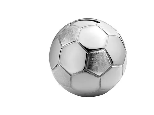 Spardose Fussball versilbert Zilverstad in silber von Zilverstad