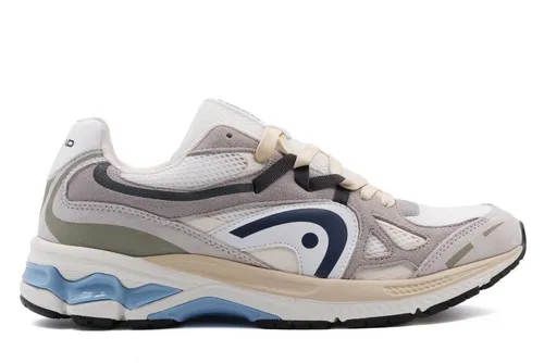 Head Sneaker Mishima BXX - Weiße/beige Herren Sneaker Größe 42 (US 9) - Stylischer, leichter Freizeitschuh mit atmungsaktivem Obermaterial aus Mesh und PU Leder, ideal für den Alltag. Verfügbar in Größen EU 40,5-48,5 (US 8-14) - Modell 2023.