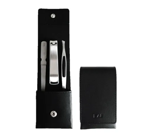 KAI Beauty Care Nagelpflegeset 3-teilig - Maniküre-Set - Nagelpflegeinstrumente-Set aus hochwertigem Stahl, ideal für perfekte Maniküre und Pediküre mit Nagelfeile, Nagelknipser und Pinzette.