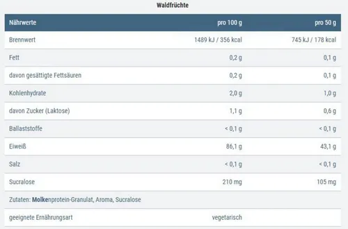 Bodybuilding Depot WPG 85 Clear Whey Granulat 1000g Dose - Waldfrüchte - Erfrischender Drink mit bis zu 88% Protein aus hochwertigem Whey Isolat. Ideal für Muskelaufbau, leicht löslich und ohne chemische Zusatzstoffe. Perfekt für den täglichen Genuss!