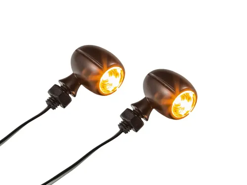 Universal Motorrad Mini SMD-Blinker getönt M6 E-geprüft - E-geprüfter Mini Blinker für Roller und Quads, mit getöntem Design für einen stylischen Look und erhöhte Sichtbarkeit.