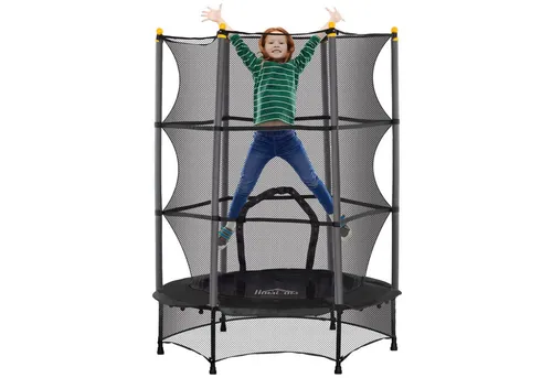 HOMCOM Kindertrampolin Ø140 cm mit Sicherheitsnetz von HOMCOM
