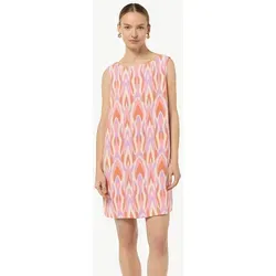 comma Minikleid Kleid Gemustertes Crêpekleid ohne Ärmel bunt 38 EU