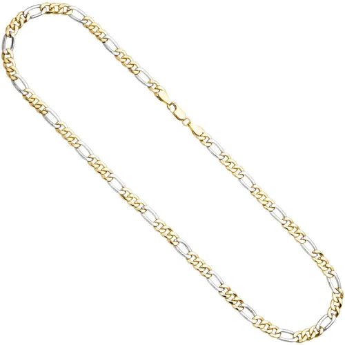 Figarokette 333 Gold Gelbgold Weißgold Unisex 45cm von Schmuck Krone