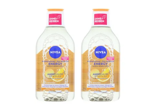 Nivea Gesichtspeeling 2 x NIVEA Mizellenwasser Energy Gesicht Augen Lippen Ohne Parfüm Für a