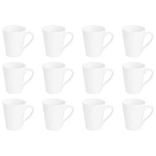 Argon Tableware Klassische Latte -Tassen - 285ml - Pack Von 6 - Weiß