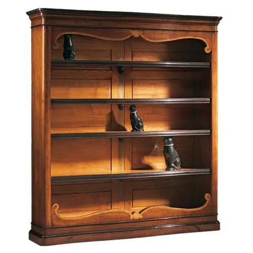 Xlmoebel Bücherregal Massives Holzregal im italienischen Design, 1-tlg., Hergestellt in Europa