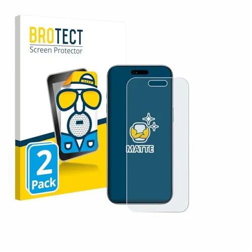 BROTECT Entspiegelungs-Schutzfolie für Apple iPhone Air (2 Stück) Matte Displayschutz-Folie, Anti-Reflex, Anti-Fingerprint