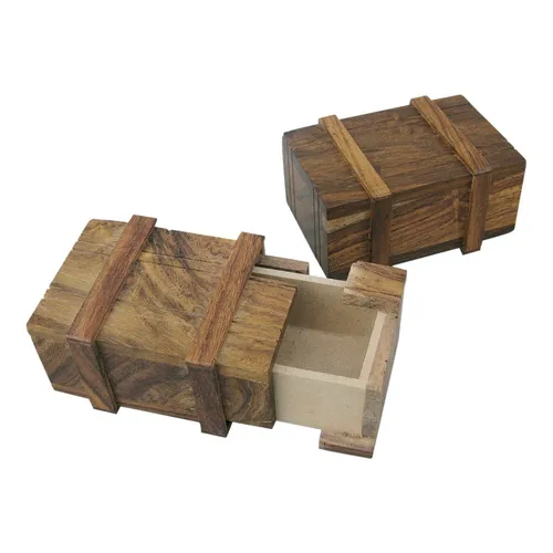 Geheime Kiste Schatulle aus Holz 7,5 x 5 cm Sea-Club