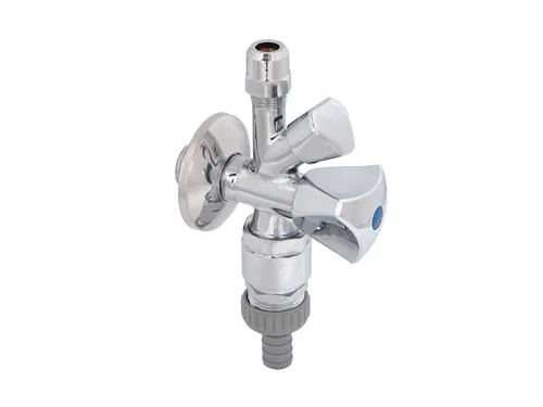 Kombi-Eckventil, nicht selbstdichtend, mit Rohrbelüfter, mit Schlauchverschraubu