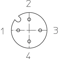 Lutronic 1066 Sensor-/Aktor-Steckverbinder, konfektioniert M12 Kupplung, gerade 5.00m Polzahl Sensoren: 4 1St.