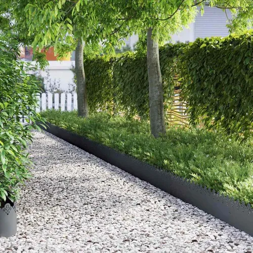 vidaXL Anthrazit Rasenkanten 30 Stück aus Stahl 103 x 0,05 x 22 cm - Gestalte deinen Garten mit unseren eleganten Metallrasenkanten! Sie bieten eine klare Abgrenzung für Beete und Wege, sind robust und pflegeleicht. Perfekt für eine strukturierte und einladende Außenanlage.