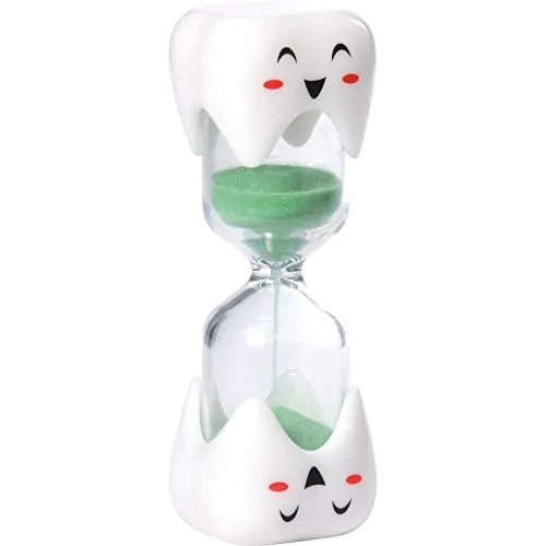 EDUPLAY 120770 Zahnputzuhr Zahnform, 2 Minuten, weiß/grün von EDUPLAY