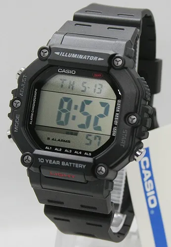 Casio Herrenuhr Digital Schwarz AE-1600H-1AVEF - Armbanduhren für Herren mit vielseitigen Funktionen wie Alarm, Beleuchtung und Stoppuhr, ideal für aktive Lebensstile.