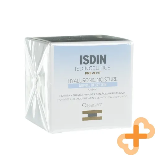 ISDIN ISDINCEUTICS Hyaluron Feuchtigkeitscreme für normale und trockene Haut - Tagespflege mit Hyaluronsäure für intensive Feuchtigkeit und Straffung der Haut. Ideal für den täglichen Gebrauch und tierversuchsfrei.