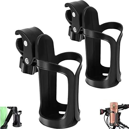 Pack Getränkehalter Fahrrad,360 Grad Rotation Flaschenhalter Kinderwagen | flaschenhalter fahrrad ohne schrauben flaschenhalter lenker Hohe Kompatibilität Mehrere Einsatzbereiche 2