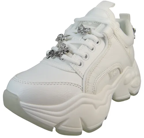 Buffalo BINARY ICE 3.0 Sneaker - Modischer Chunky-Sneaker mit Schmuckelementen, ideal für Freizeitoutfits und bequem dank gepolsterter Innensohle mit Memory-Schaum.