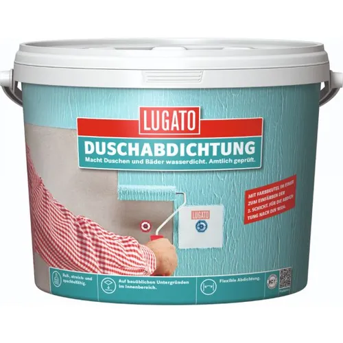 Lugato Duschabdichtung 4 kg - Baumaterial für professionelle Abdichtungen, sorgt für wasserfeste Duschbereiche und schützt vor Feuchtigkeitsschäden.
