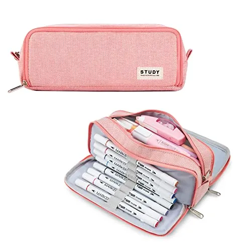 KALIDI Federmäppchen 3 Fach Pencil Case Mäppchen Mädchen Schulsachen Stifte Etui Schule Damen Federtaschen Federmappe Große Kapazität Schlamppermäppchen Stiftetasche