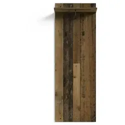 byLIVING Wandpaneel Jakob - Platzsparende Garderobe in Altholz-Optik - Wandgarderobe mit 2 Haken, Kleiderstange und Regal, ideal für kleine Flure. Pflegeleicht durch Melaminbeschichtung und nachhaltig aus FSC-zertifiziertem Holz.