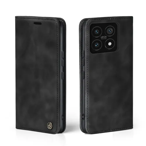 Handy Hülle für Xiaomi 14 Pro Klapp Magnet Smartphone Cover Case Schwarz