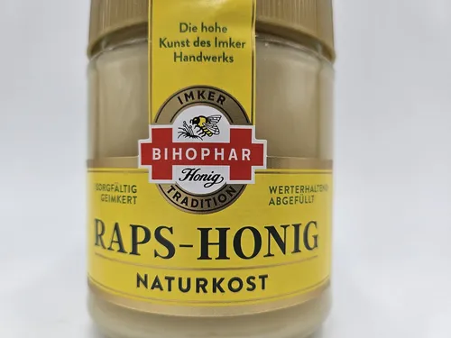 Bihophar Raps Honig Naturkost sorgfältig geimkerter 500g -MHD 02/27- #R31B5