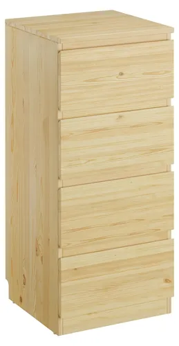 ERST-HOLZ Schmale Kieferkommode mit 4 Schubladen