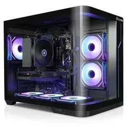 Kiebel Panorama Curve V Gaming-PC - Gaming-PC mit AMD Ryzen 7 5700X, RTX 4060, 32 GB RAM und 1000 GB SSD. Ideal für FullHD und WQHD Gaming mit 144Hz Bildwiederholrate und individueller ARGB-Beleuchtung für optimale Kühlung und Leistung.
