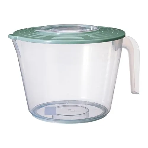 HAC24 Rührschüssel mit Deckel Messbecher 2 Liter Schüssel Kunststoff Mixschüssel Rührbecher Küchenschüssel Spritzschutz