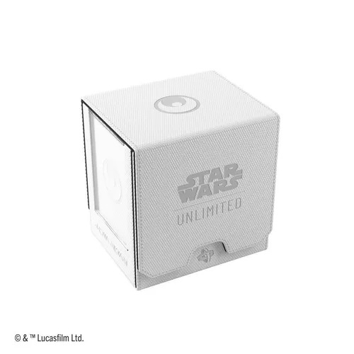 Star Wars: Unlimited Twin Suns Deck Pod Weiß/Schwarz - Premium-Deckbox für Star Wars: Unlimited, mit UV-geschützten Slide Card Cases und exklusiver Sammelkarte in Hyperspace-Foil. Ideal für den sicheren Transport von bis zu 100 Karten.