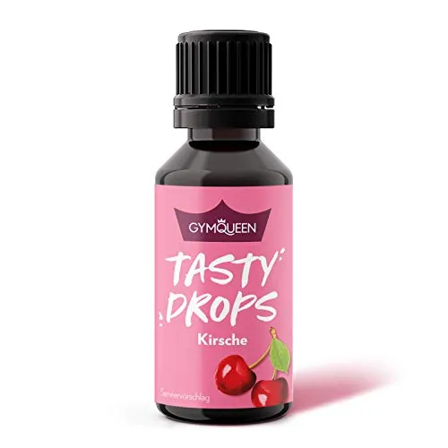 GymQueen Tasty Drops, Kirsche, Flavour Drops ohne Kalorien, 30ml