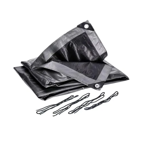 Abdeckplane 4m x 8m Gewebeplane Professional Line 140g/m² mit Ösen (50cm Abstand) – wasserdicht, reißfest, UV-stabilisiert, abwaschbar - Schutzplane Abdeckfolie Poolplane Holzplane Gartenmöbel Auto