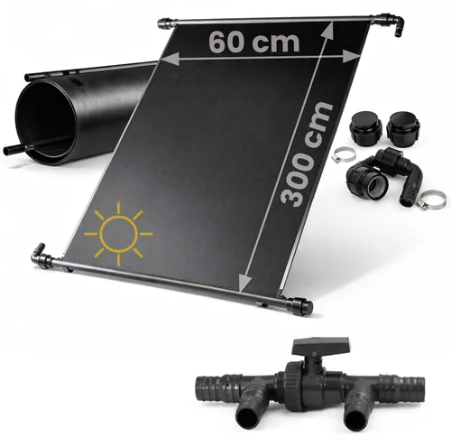 HAF Pool-Solarkollektor 2x 300x60cm – Effiziente Solarheizung für Ihren Gartenpool - Genießen Sie warme Poolmomente mit der HAF Solarheizung! Die zwei Solarkollektoren erwärmen bis zu 20.000 Liter Wasser um bis zu 6°C – ganz ohne Strom. Einfach zu installieren und perfekt für Aufstell- und Gartenpools.