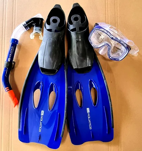 Aquatics Schnorchelset, Tauchset, Flossen, Brille, Schnorchel, 38/39, NEU/OVP