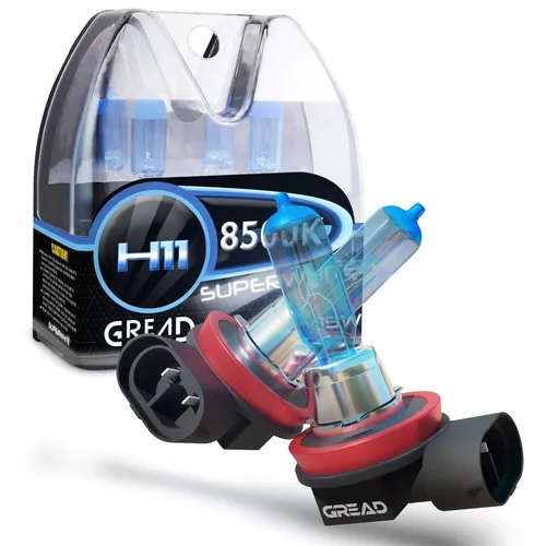 H11 BOX HALOGEN LAMPEN IN XENON OPTIK VON GREAD LIGHTS SUPER WHITE 8500K 55W