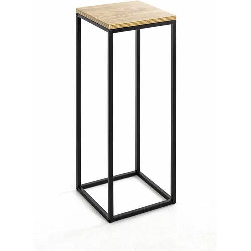 Xxxl Blumenständer - Eleganter Pflanzenhalter in Schwarz - Pflanzenkästen & Spaliere, stilvoller Blumenständer aus Metall und Holzwerkstoff, ideal für eine moderne Wohnzimmereinrichtung.