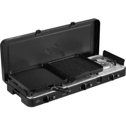 CADAC 3 Cook Turbo FFD Deluxe Campingkocher - Luxus Campingkocher mit 3 Turbo-Brennern und Zündsicherung für sichere Nutzung, ideal für drinnen und draußen. Inklusive Grillplatte und praktischer Tragetasche.