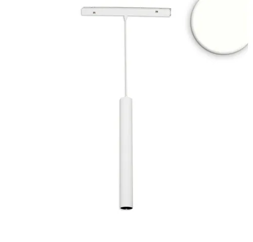 ISOLED Track48 Hängeleuchte Pipe weiß 7W - DALI dimmbar - Lampen mit 580lm Lichtstrom, neutralweiß (4000K), ideal für Esszimmer und Wohnräume. Robust und vielseitig einsetzbar, perfekt für komplexe Lichtinstallationen.