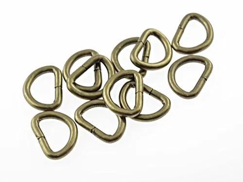 D Ringe in antik Bronze, 18 mm von Vintageparts, DIY-Schmuck 20