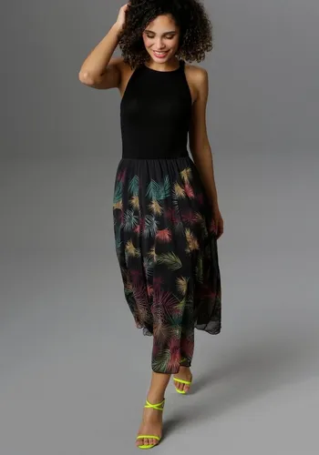 Aniston SELECTED Sommerkleid mit buntem Blätterdruck in grau von Aniston