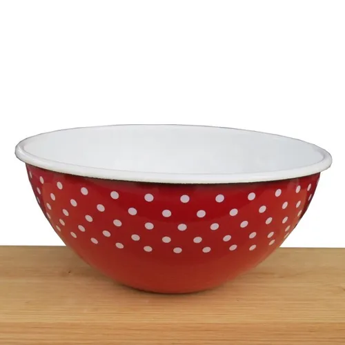 RIESS Emaille Obst- und Salatschüssel 22 cm in rot von Riess