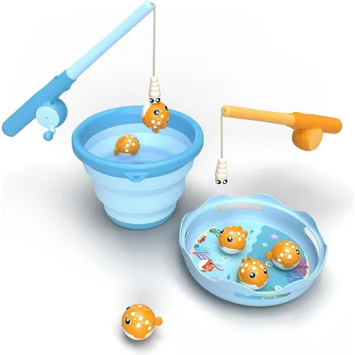 Schildkröt Fishing Game (970247) - Unterhaltsames Angelspiel für die ganze Familie, ideal für den Garten oder Strand, fördert Geschicklichkeit und Teamgeist.