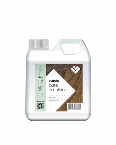 Eukula Euku Care Emulsion - Pflegeemulsion neutral (1 Liter) - Bodenreiniger für geölte Holz- und Korkfußböden, ideal für Unterhalts- und Grundreinigung, pflegt und schützt den Boden gleichzeitig.